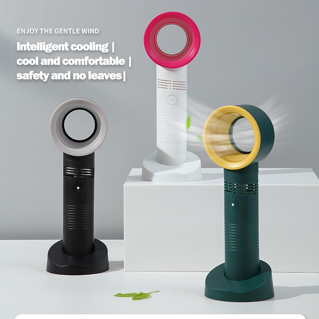 NEW USB Portable Bladeless Hand Cooler No Leaf Handy Fan