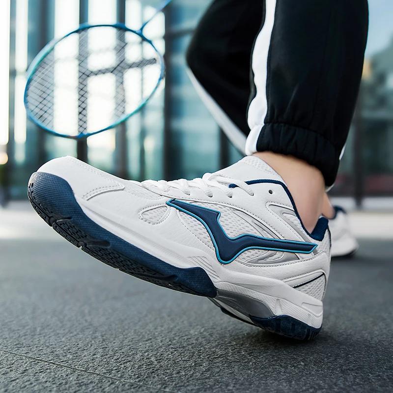 Indoor Court Shoes for Men Women Fashionable Table Tennis Badminton Shoes Non Slip Lightweight