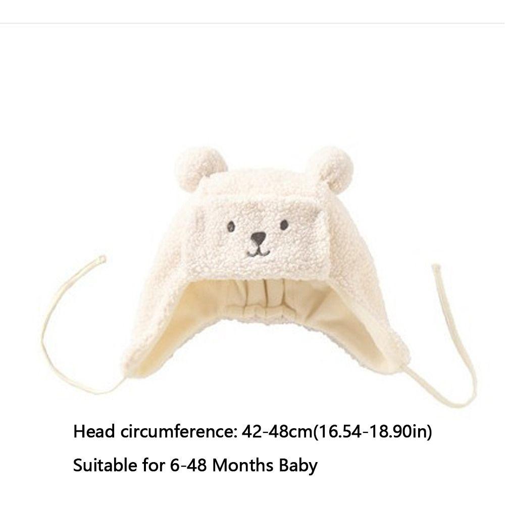 Cute Cartoon Bear Ear Protection Hats Windproof Beanie Cap New Warm Hat Baby