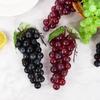 Realistic Artificial Grapes Bunches Decorative Simulation Artificial Faux Fruits Green Grass Fake Grape Bundles