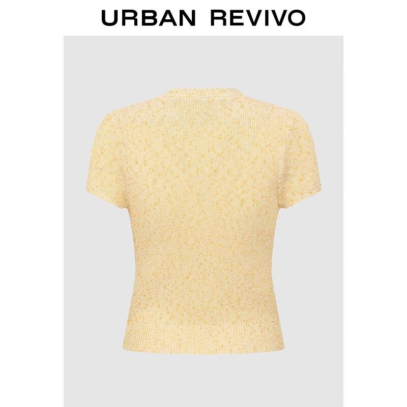 UR Women s Dopamine Textured Short Knit Top S светло-желтого