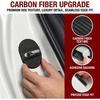 Car Door Latch Lock Cover, 4PCS Carbon Fibre Shock Absorption Vehicle Door Latch Protective Cover, Noise Reduction Automotive Lock Protector,