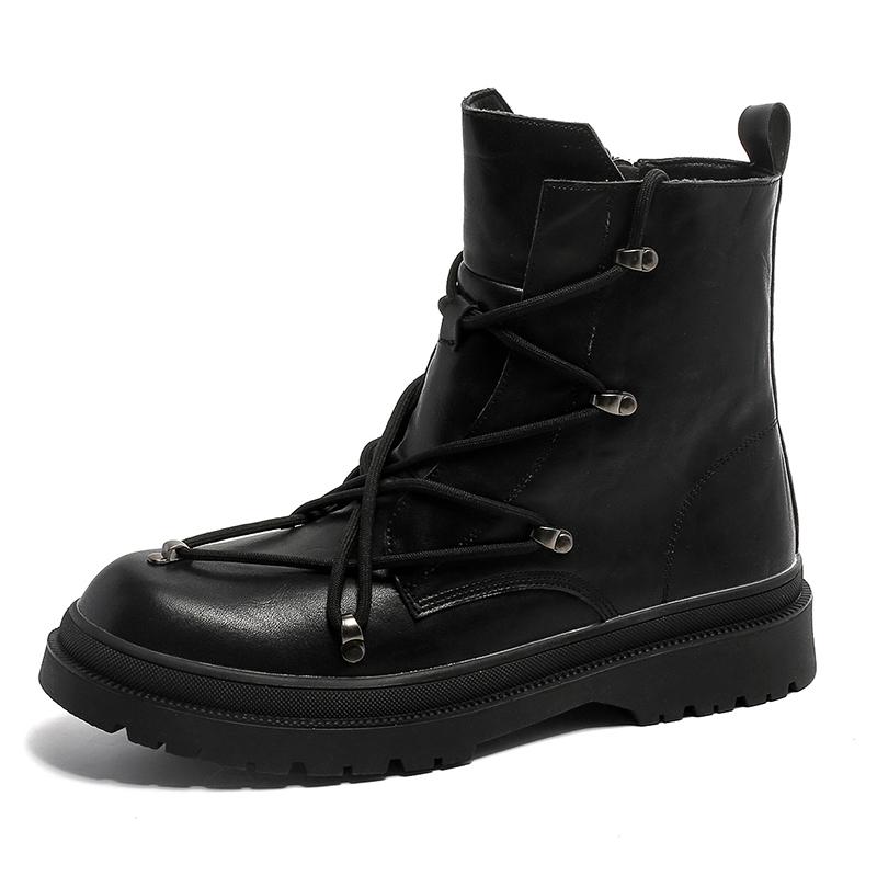 

Мужские высокие дышащие кожаные туфли на платформе, новая модная тенденция, универсальная повседневная обувь в японском корейском стиле, мужская обувь 38