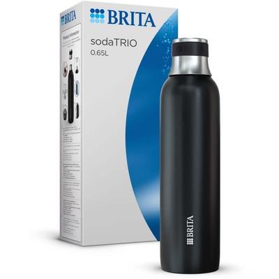 BRITA Insulated Bottle - Compatible SodaTRIO - Capacity 0.65L - Stainless Steel - Black