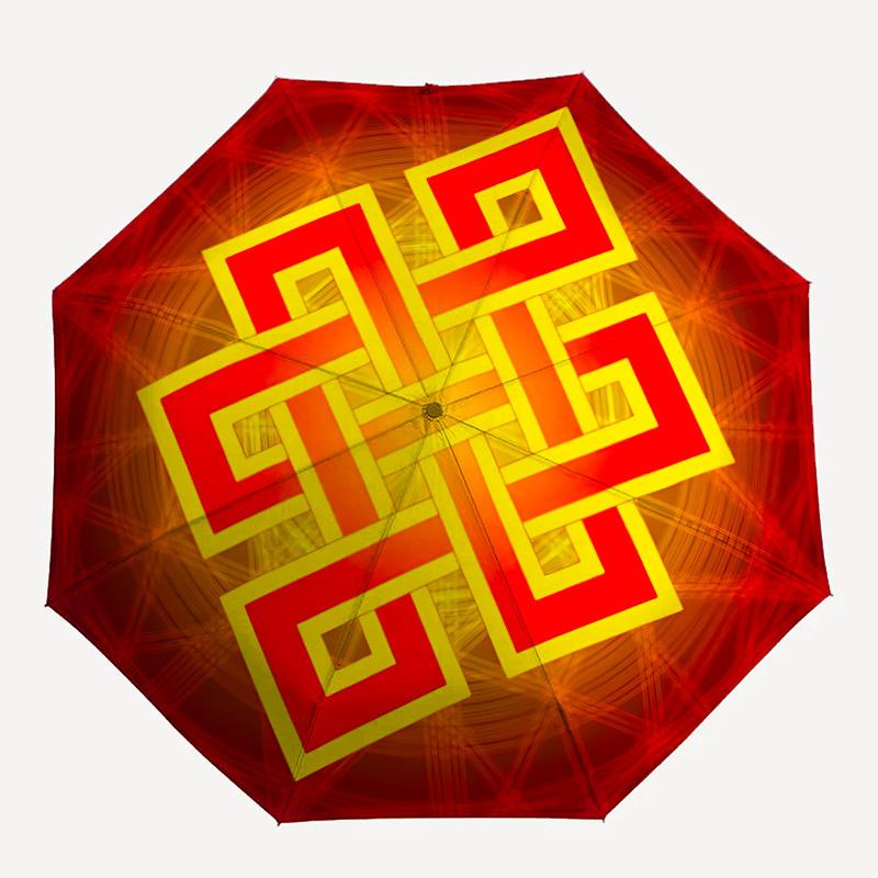 

1pc Knot Symbol Folding Umbrella | Elegant Design, Fashionable Accessory, Durable Construction, Sturdy Ribs yy251107078