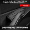 Car Open Door Handle Button Trims Cover For Model 3 -,Model Y -2024 Italian Super Suede Door Lift Switch Panel Frame