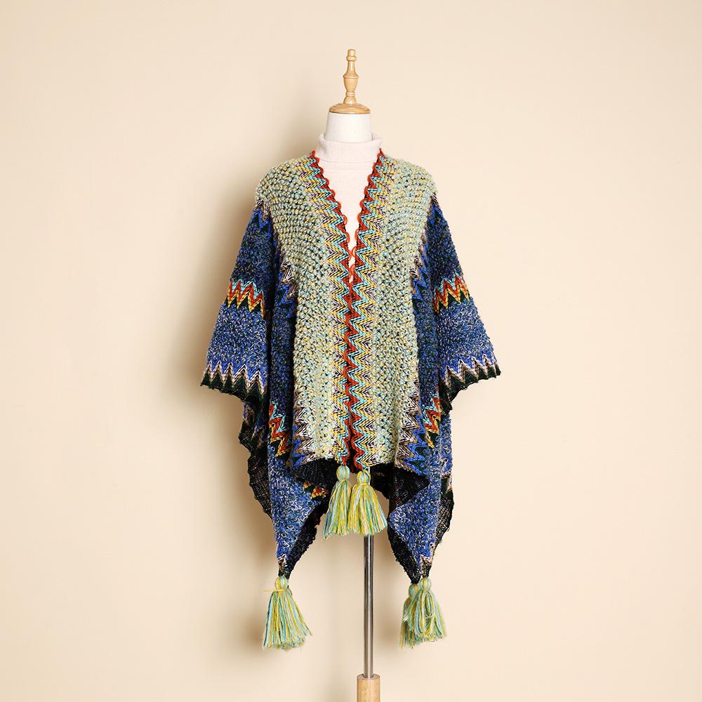 Ethnic style scarf female Xizang Xinjiang Lijiang travel photo Chinese style shawl with hair blanket tie-dye Vest shawl