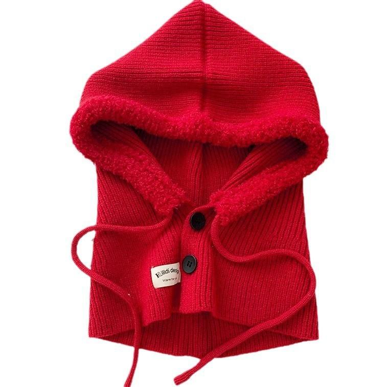 Balaclava Hat with Big Head Surrounds The Head Hat with Autumn and Winter Warm Korean Style Hat