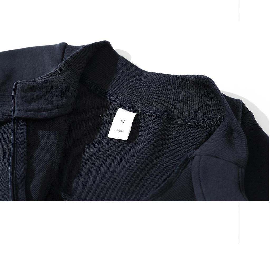 Royal Blue Men's Half-Zip Loose Casual Hoodie (Spring/Autumn)