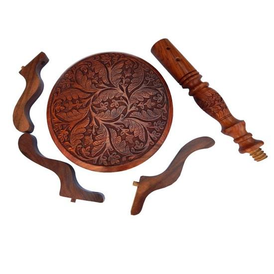 45.72 Cm Wooden Folding Stool Table Work Fancy Designer Square Foldable Portable Table Home Decoration