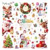 Amazon Christmas Decorations Elk Snowman Snowflake Glass Stickers Dreamy Wreath Christmas Tree Static Stickers