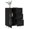 Sideboard Black 69.5 x 34 x 90 cm Particleboard