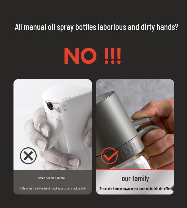 Glass Air Fryer Oil Sprayer - Leak-Proof, Edible Spray Bottle for Kitchen