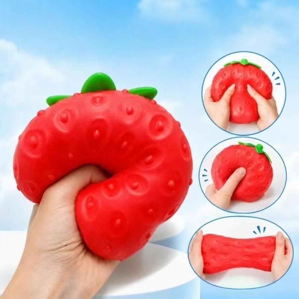 Soft Texture Slow Rebound Toy Strawberry Fruit Squeeze Toy Cute Novelty Squeeze Toy Children's Toy