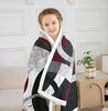 Red Black Gray Throw Blanket Retro Circle Stripes Blanket Abstract Bed Blanket for Bed Modern Art Blanket Soft Warm Gifts