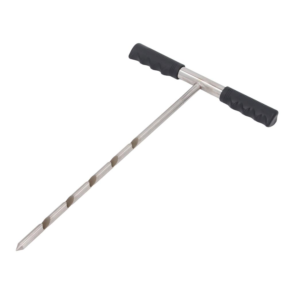 Stainless Steel Soil Sample Probe Combined Probe Rod Adjustable 17‑32‑48 Inch Probe Tool with T Handle Soil Sample
