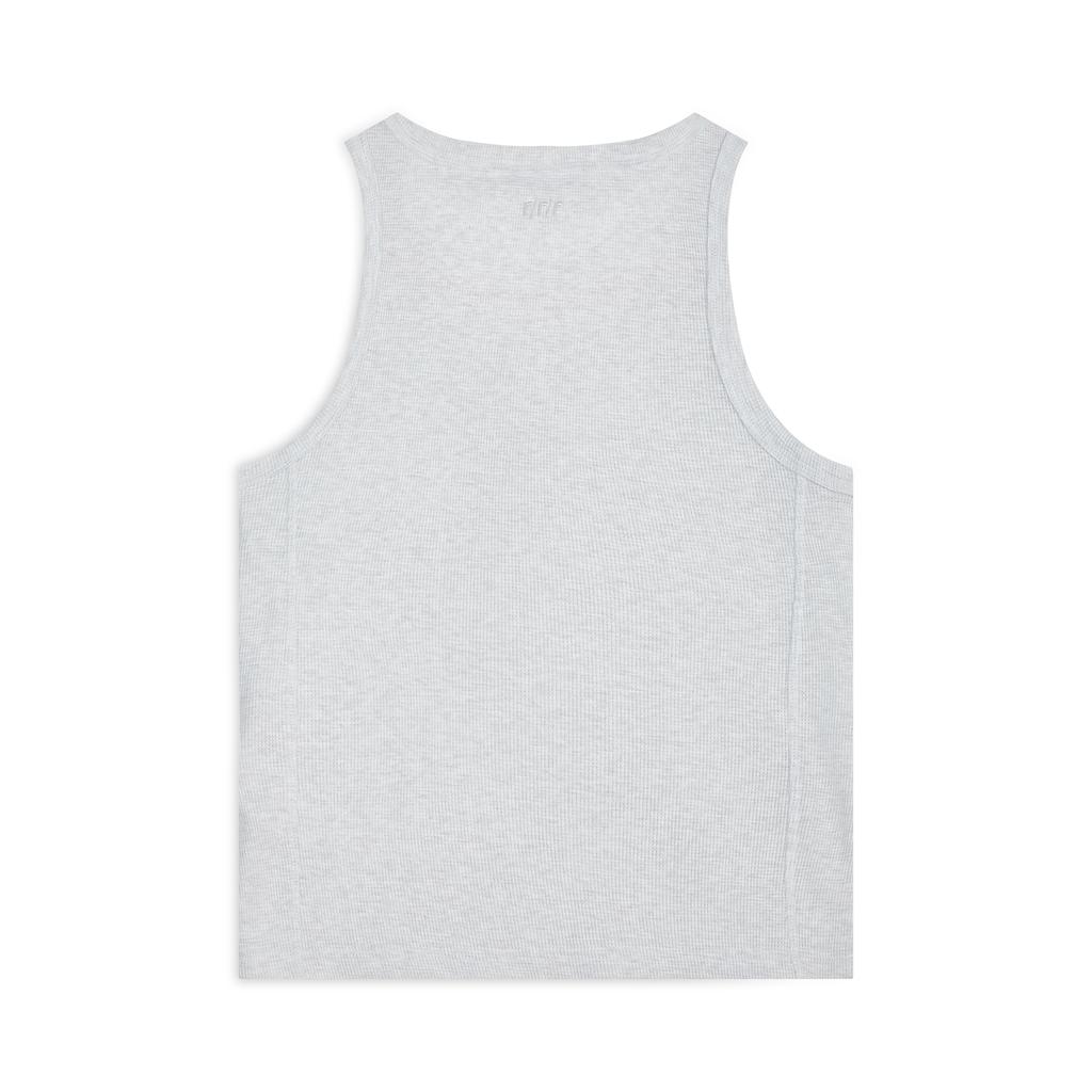 Puma R.Essentials Urban Outdoor Relaxed Commuter Henley Waffle Comfortable Breathable Sleeveless Vest Women tops White Gray 638586-05