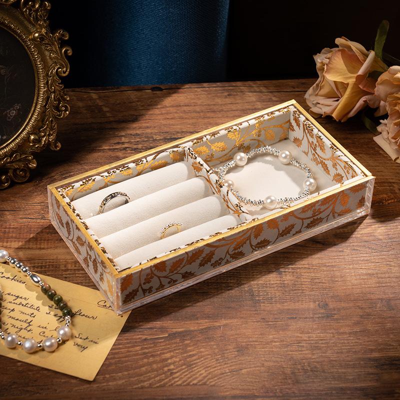 Vintage Schmuck Ringe Präsentationshalter Ständer Tablett Ring Organizer Armband Halskette Präsentation Aufbewahrungstablett für Schublade