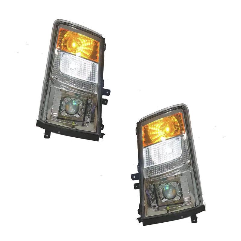 New LED Projector Headlights for Howo Light Trucks, Compatible with Older Headlight Assembly Models for Tongsai Hanjiang Modification.
