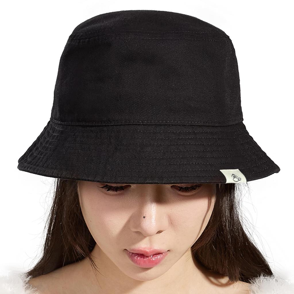TWO QUILL Cotton Bucket Wide Deep UV UPF Unisex Men's Hat, Brim, Brim, Protection, 50+, Lightweight, Breathable, Quick-Drying, (HT01-Black)