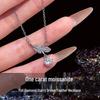 Moissanite Feather Necklace: Elegant Women's Pendant for a Luxurious Touch
