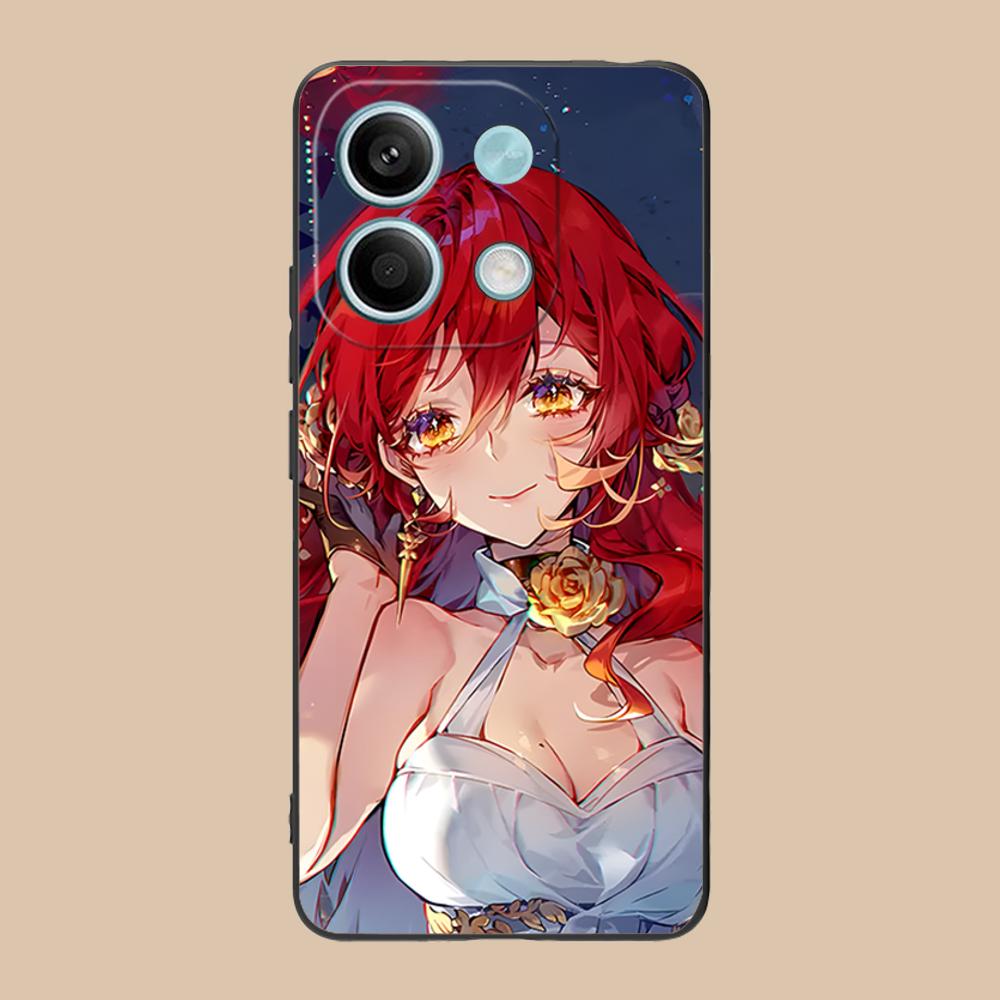 HSR Himeko Matte TPU Mobile Phone Case for Xiaomi 15 14 13 12 Mi 11 T Ultra Lite Pro S X 5G Colorful Printing Cover