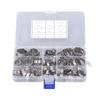 80PCS Hose Clip Assortment Kit Stainless Steel Single Ear Pipe Clamps with Clamping Pliers