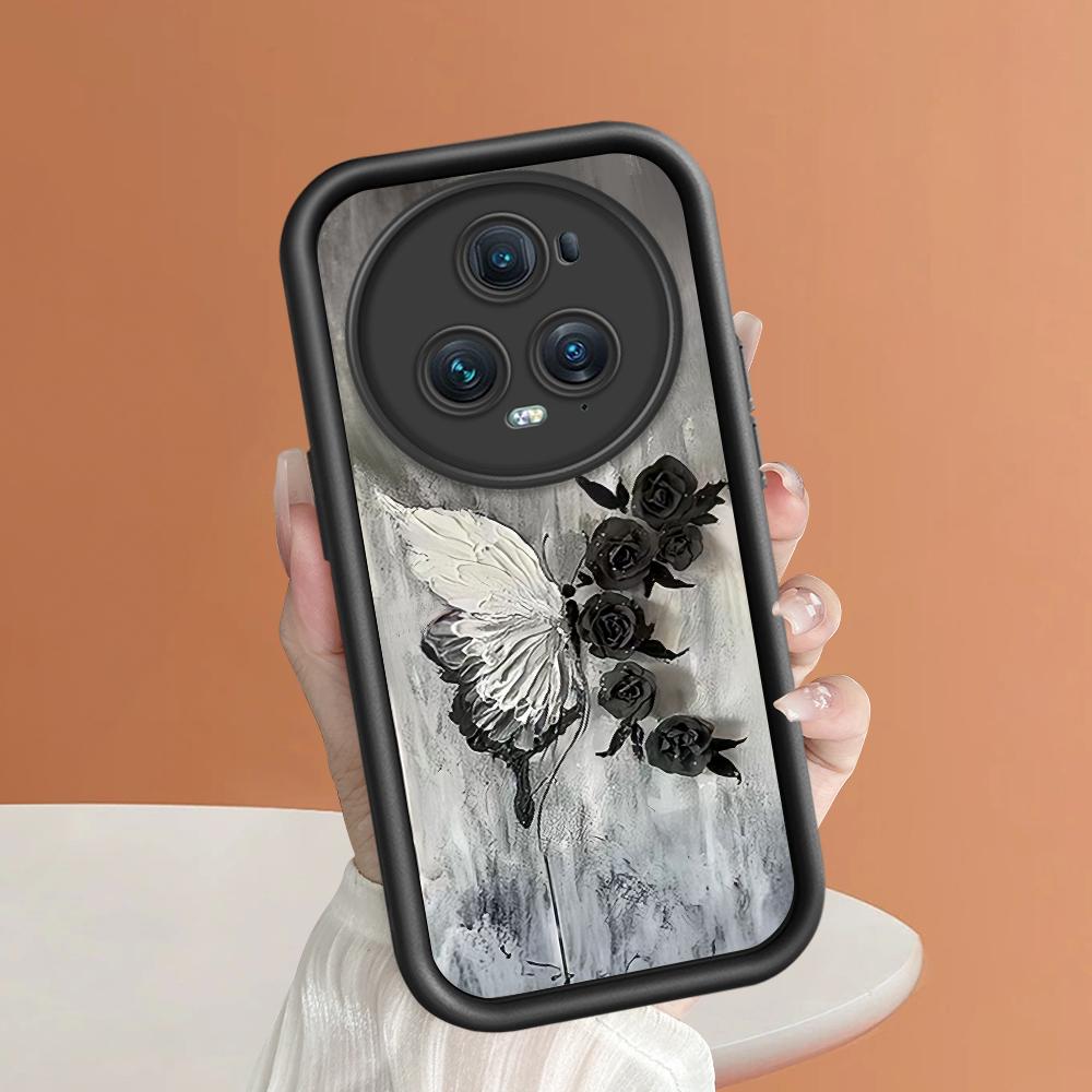 Soft Silicone Square Ladder Printing Pattern Phone Casing Full Cover Camera Shockproof Protection Rubber Case for Huawei Honor