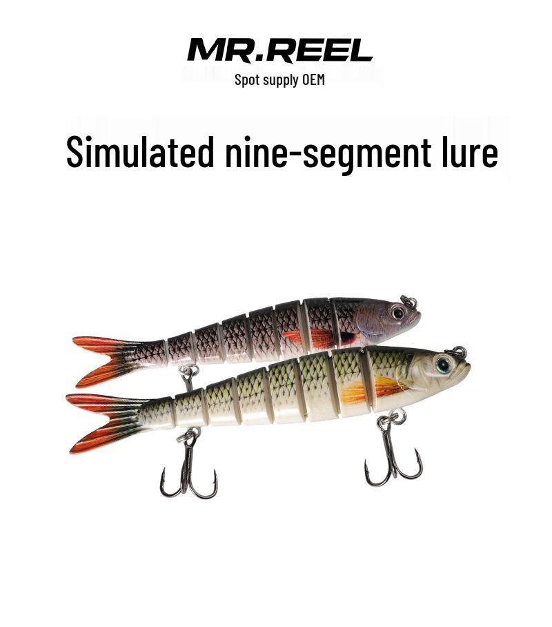 Best-Selling Realistic Multi-Jointed Fish Bait, 26g, 12cm, Eight-Section Sinking Lure for Sea Fishing