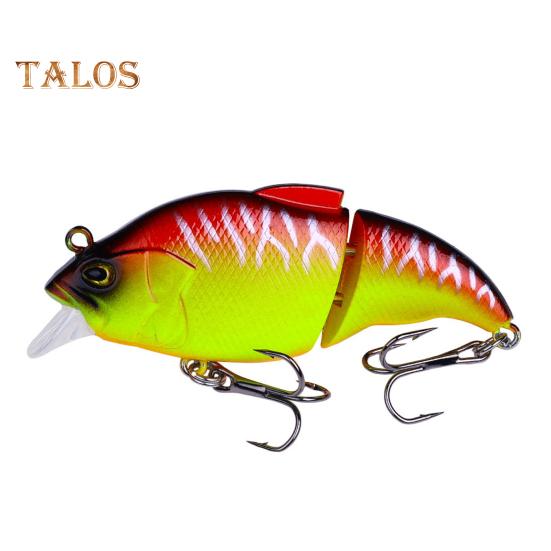 7.5CM/12G Multi-Jointed VIB Fishing Lure with Hooks Realistic 2-Section Swimbait Hard Artificial Bait Freshwater Saltwater Fishing Accessories