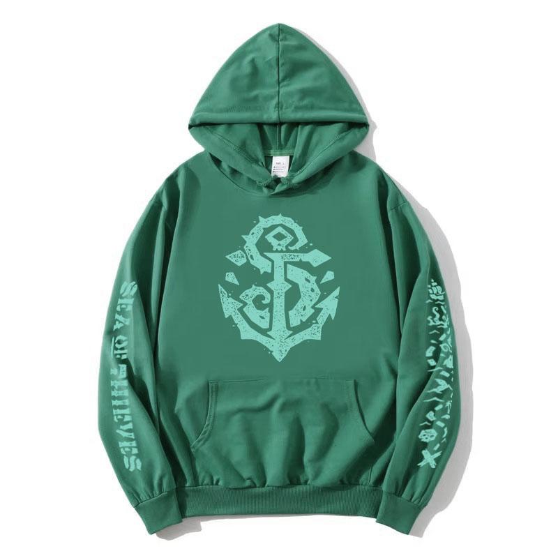 Sea of Thieves Herní Potisk Mikiny s Kapucí Dlouhý Rukáv Volné Ležérní Mikiny s Kapucí Oblečení Streetwear Unisex Grafické Topy