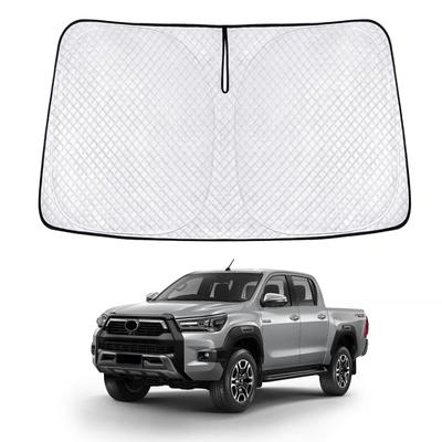 Neues Hilux GUN125 Modell Sonnenschutz Windschutzscheibe Auto Sonnenschutz UV Sonnenlicht Hitze für Auto Privatsphäre Maßgefertigtes Teil - Fahrzeugspezifischer Sonnenschutz, Schattierung, Vorhang, Zuschnitt,
