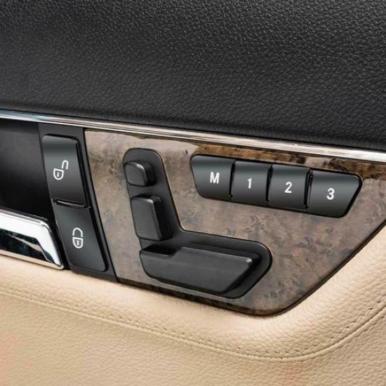 Matt Black Seat Memory Switch Decor Cover Sticker Fit For Benz C-Class 2007-2014