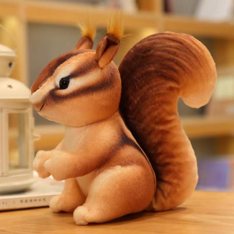 25cm Imitation Cute Squirrel Plush Toys Soft Stuffed Cartoon Animals Dolls Home Decoration For Birthday Gift