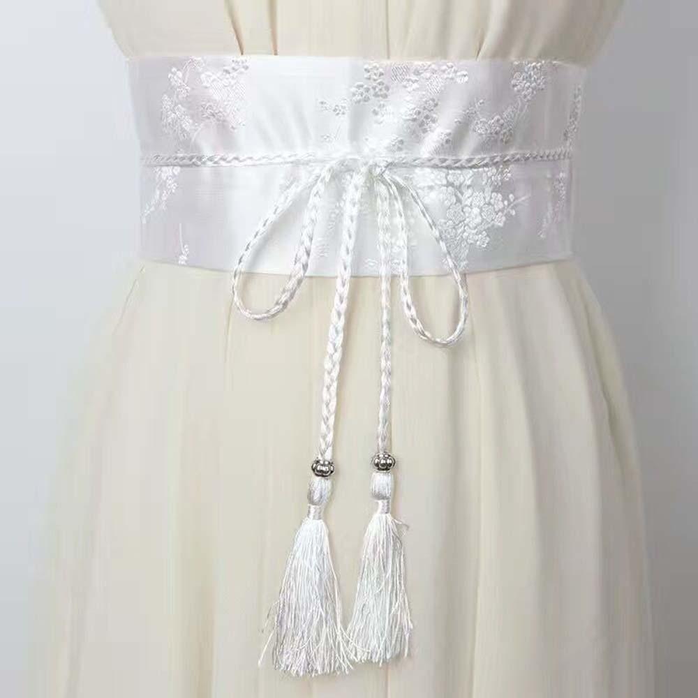 Embroidered Embroidery Corset Retro-pattern Ethnic Girdle Hanfu Waistband Teen Girl белый