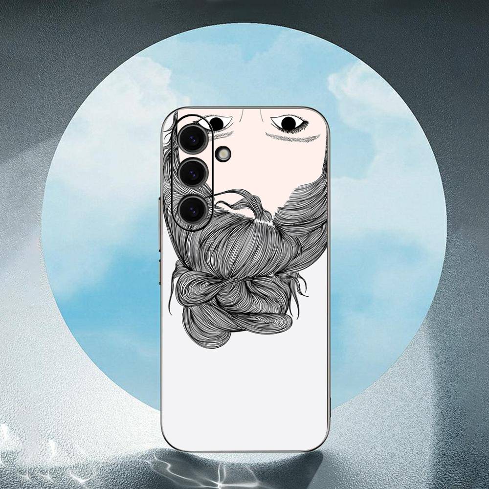 Fashion Girls For Samsung Galaxy S25 S24 S23 Ultra S22 S21 Plus S20 Black Soft Silicone Protective Case