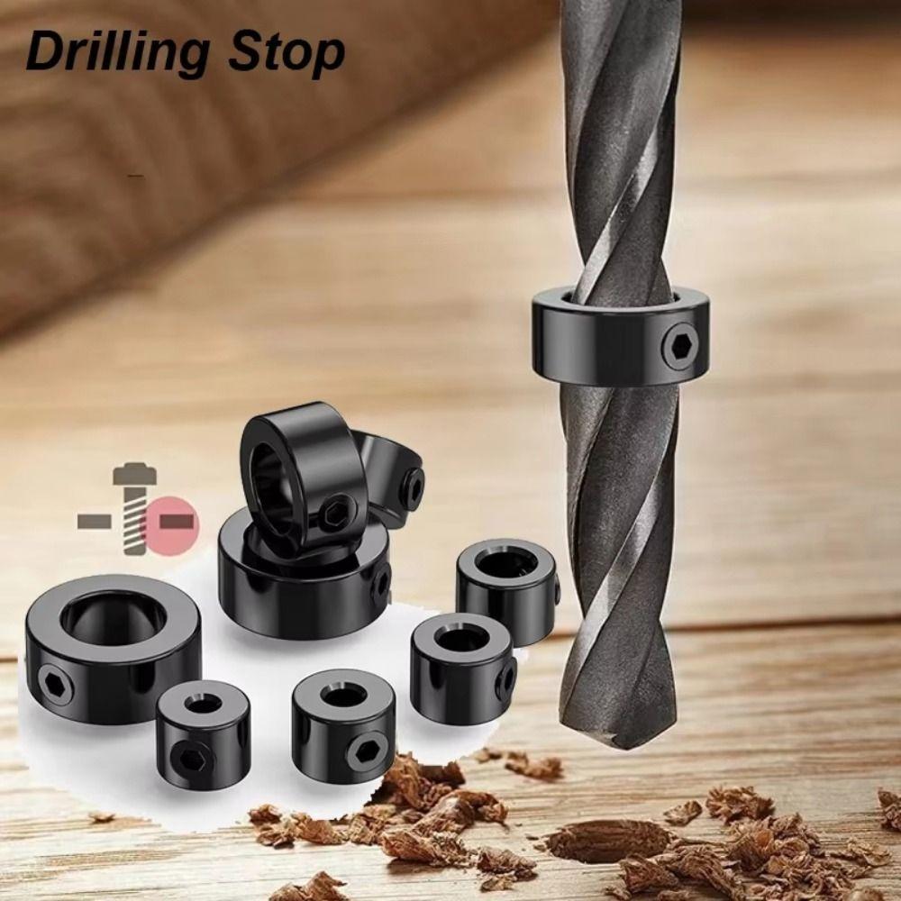 Conjunto de colar de broca de parada de profundidade ajustável de 3-16 mm com 9 peças, posicionador de broca de alta qualidade, anel limitador de posicionamento