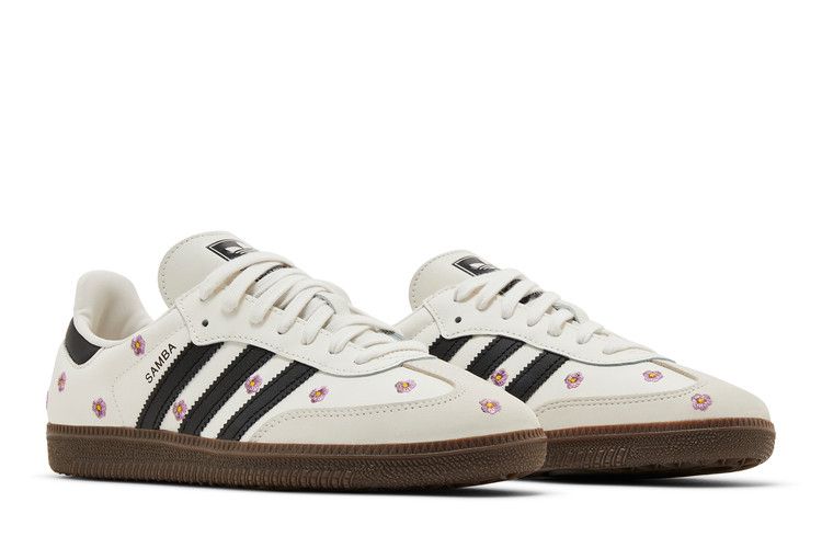Women's Sneakers adidas Samba Light Purple Floral (Women's) White/Cloud White/Core Black/Gum