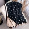 Fashion Light Luxury Little Bee Pattern Imitation Cashmere Scarf Korean Version Versatile Warm Shawl Thickened Outer Scarf
