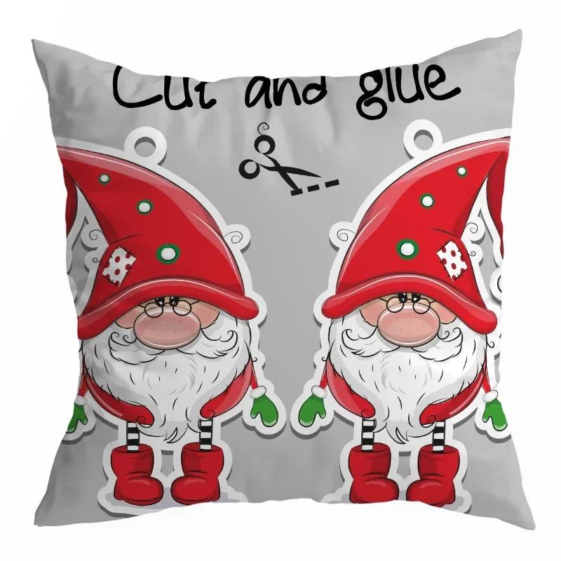 Christmas Cartoon Cute Pillow Case Cute Cushion Cover Car Office Sofa Home Decoration