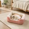 Plush Pet Mat for Sleeping Rectangular Cat Bed, Cozy Lounge Anti-slip Bottom, Bed with Bottom Washable Couch Indoor Cats Small Dogs Puppies Orthopedic