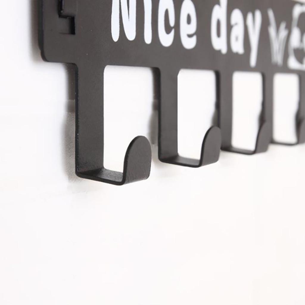 Creative Wrought Iron Door Hook No T race Punching Storage Rack