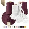 DQPP | Premium MACRAMEE GARN | 100m | 5mm | Purpurfarbig | 100% Baumwolle | Kordel Natur | Baumwollgarn Baumwollseil | DIY Handwork Decoration