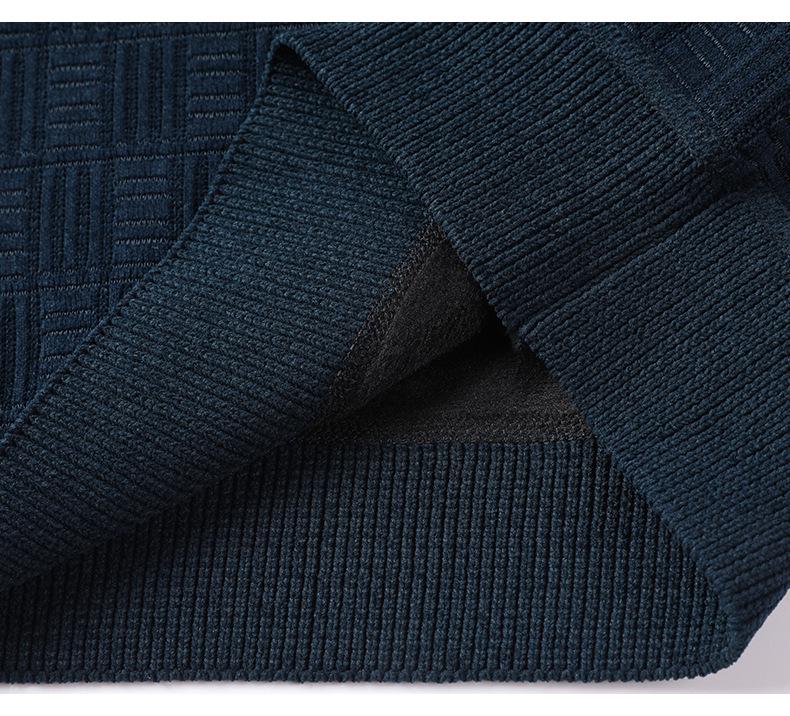 Men's Chenille Jacquard Fleece Pullover Sweater - Autumn/Winter 2022