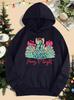 Merry Christmas Colorful Tree Women's Hoodie with Pockets - Comfy Hooded Sweatshirt for Autumn & Winter
