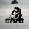 Exclusive Tailorable Classic Welder Metal Sign Personalized Iron Wall Art Sports Themed Outdoor Room Welder Gift