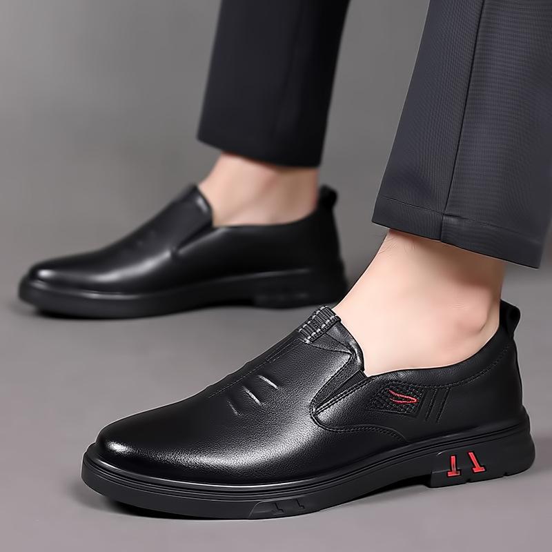 FashionFashion Leather Casual Loafers for Men Spring Autumn Soft-soled Black Men's Driving Shoes New Designer Business Dress Shoes Male