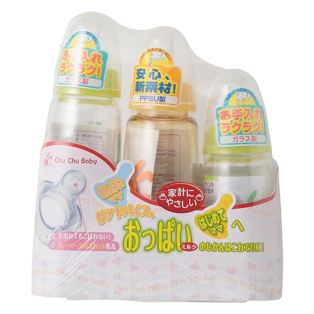 Nishimatsuya Chu Chu baby baby bottle set of 3 [EFD]
