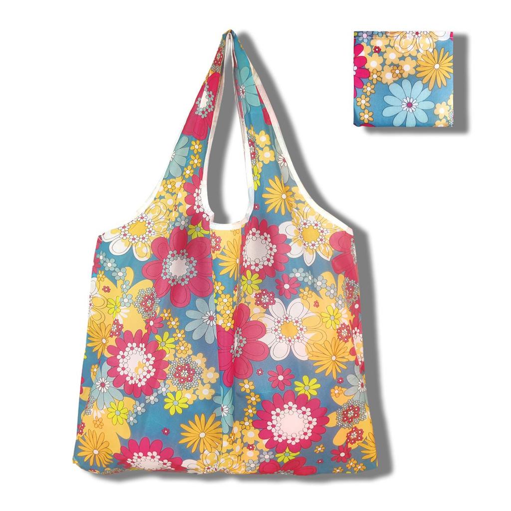 Eco-Friendly Large Capacity Foldable Tote Bag - Creative, Portable, Printed, and In Stock