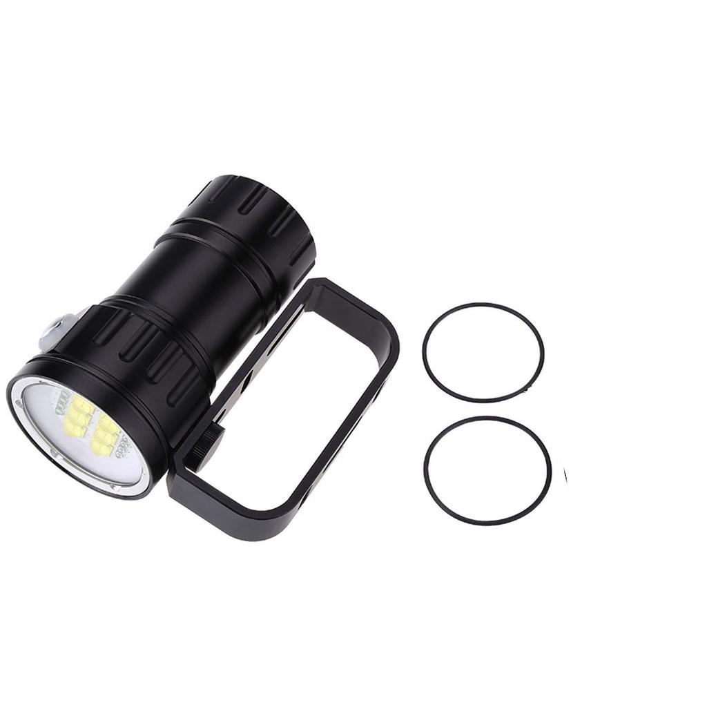 3.7V 28800Lm LED Photography Diving 80m Flashlight Torch with Bracket Stand